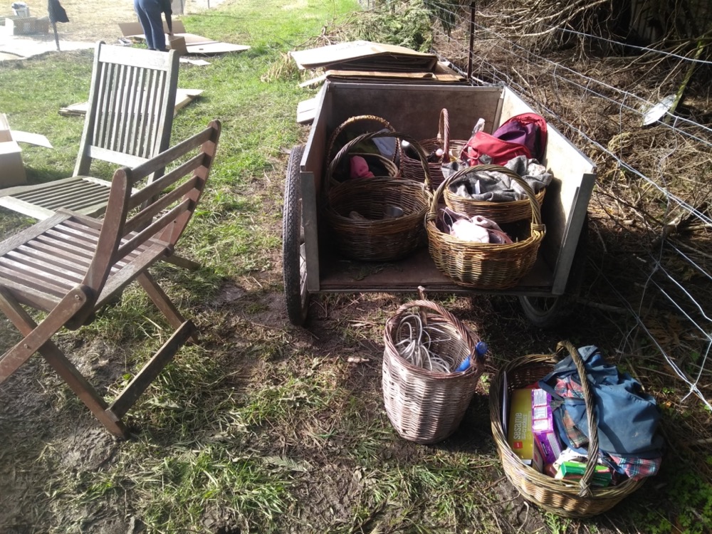 Hardworking baskets at a weeding day – we’ve all made very useful baskets!